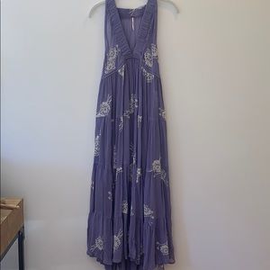 Free People flowy embroidered maxi dress
